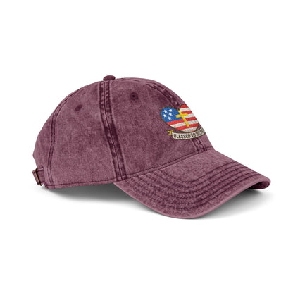 Embroidered Cap Blessed to Be Free - Vintage Freedom Hat, Retro Baseball Cap, Distressed Dad Cap for Men and Women, Adjustable Unisex Hat,