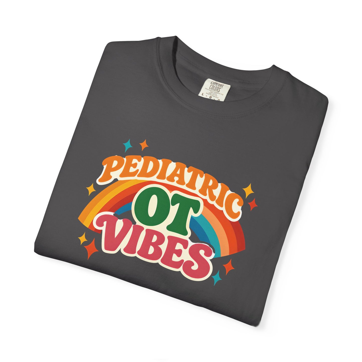 Pediatric OT Vibes T-shirt | Retro Rainbow Occupational Therapy Tee