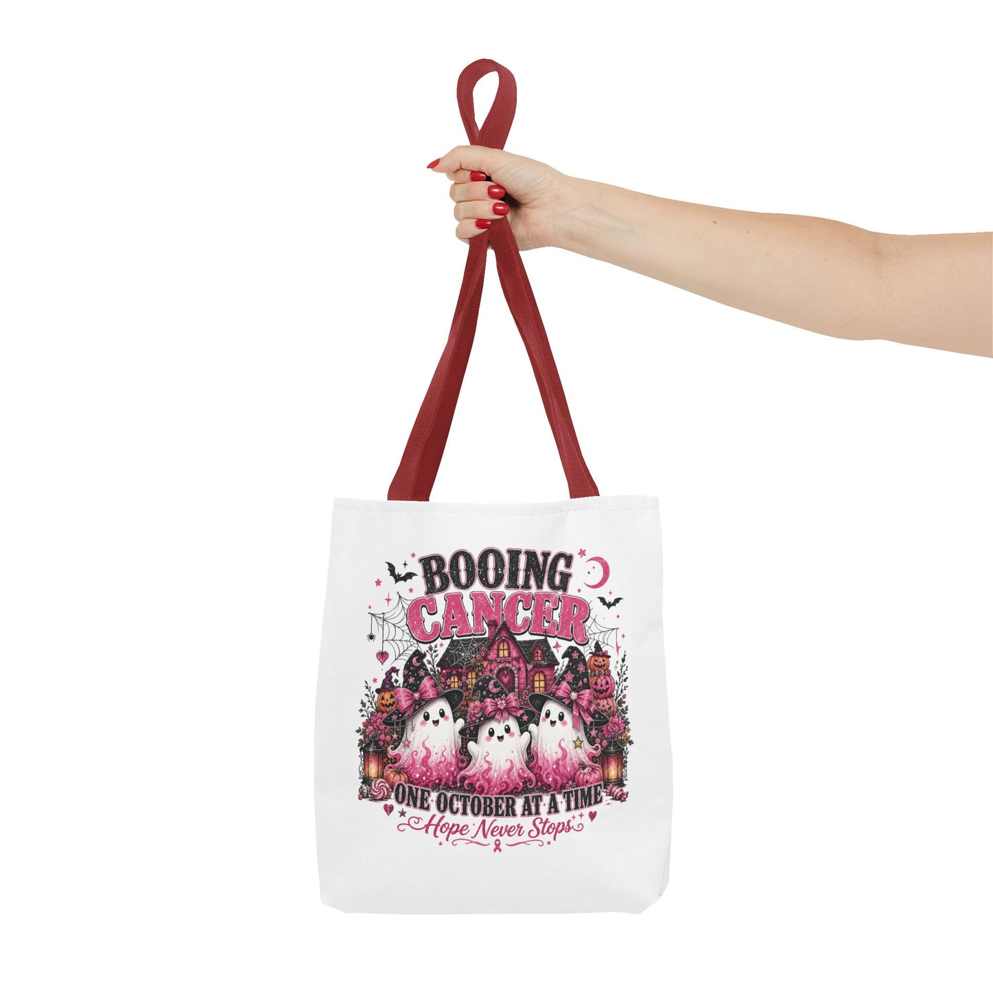 Booing Cancer Halloween ghosts design Tote | One October at a Time