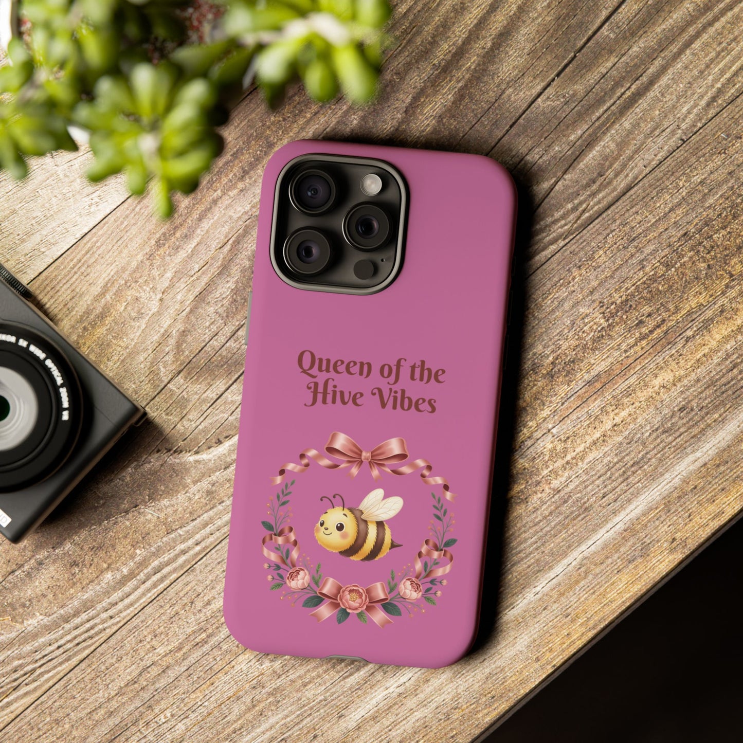 Queen of the Hive Bee Phone Case | Cute Floral Bee iPhone Case
