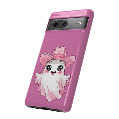 Cute Ghost Phone Case - Fun, Whimsical, Kawaii, Halloween, Gift Idea, Pink Ghost Design