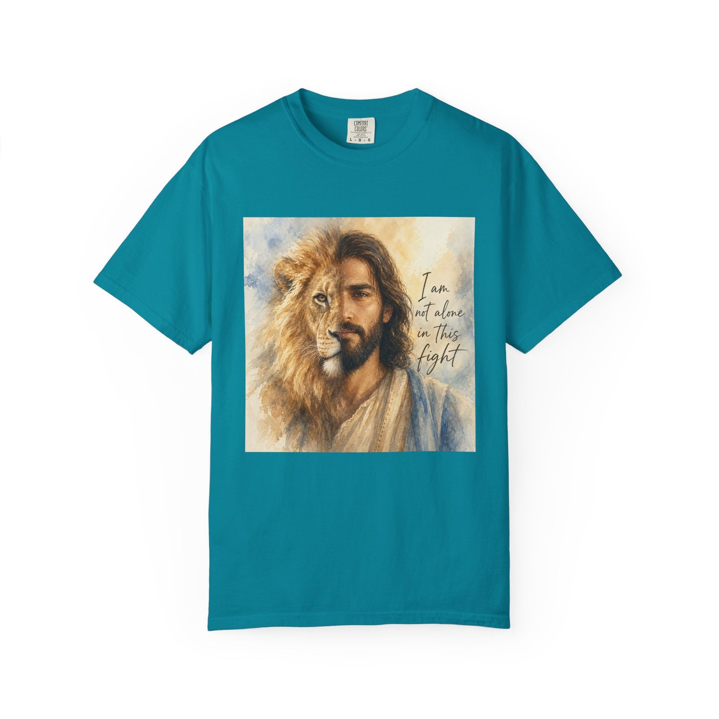 Jesus Lion of Judah t-shirt | I am not alone in this fight Christian tee