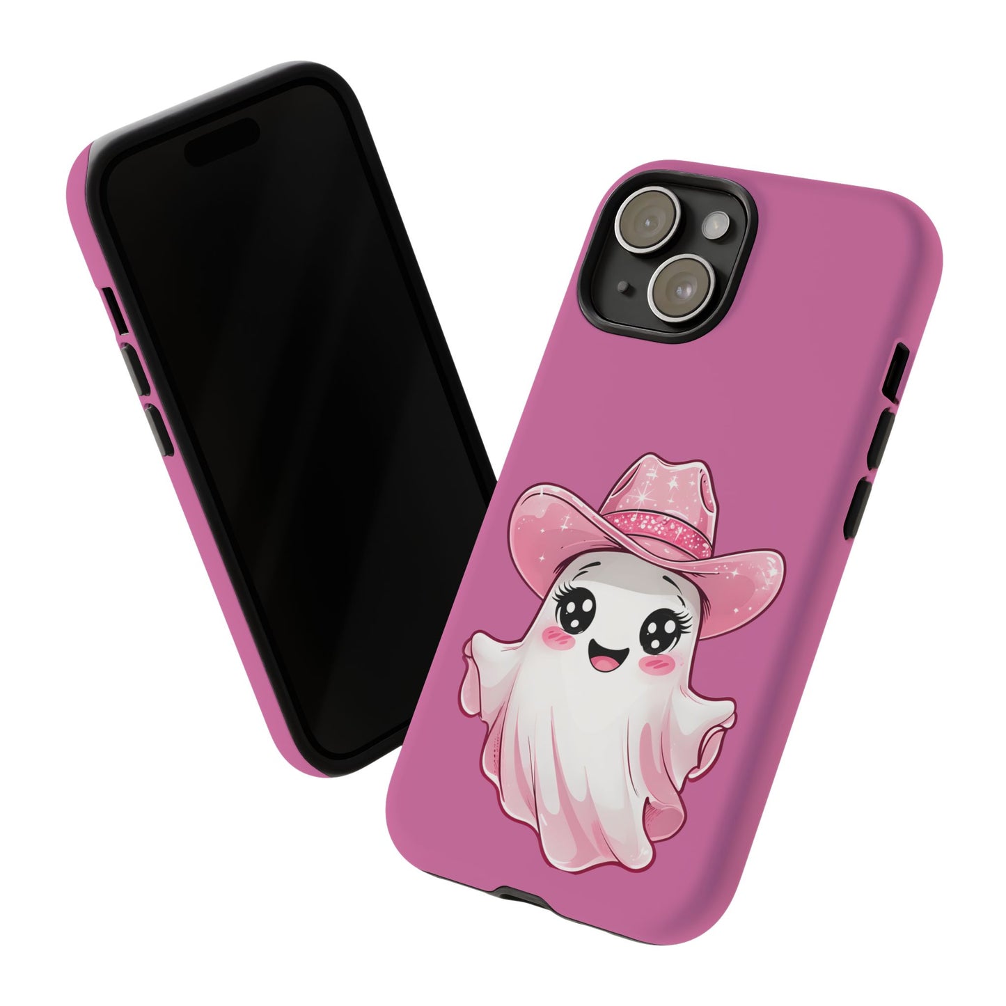 Cute Ghost Phone Case - Fun, Whimsical, Kawaii, Halloween, Gift Idea, Pink Ghost Design