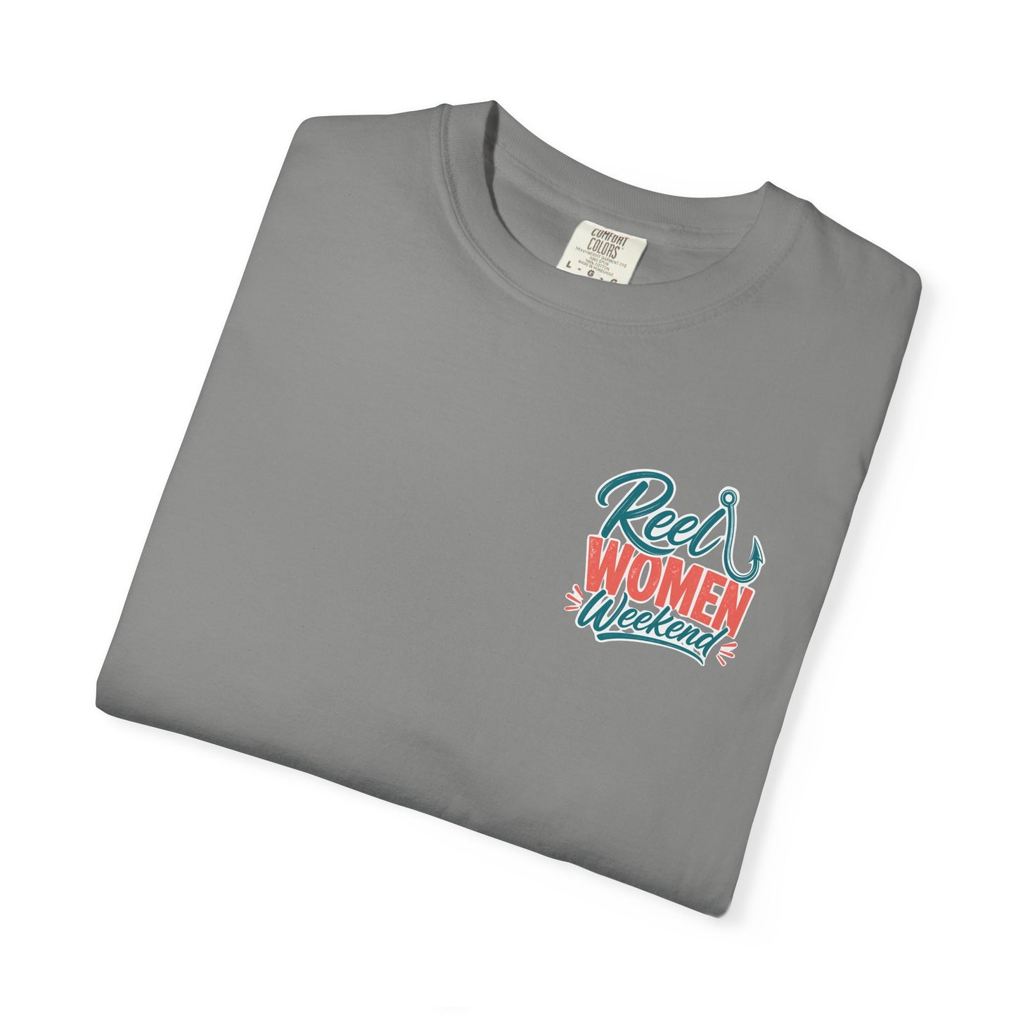 Reel Women Weekend T-shirt | Fishing Hook Typography Tee