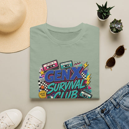 Gen X Survival Club T-Shirt | 80s Retro Cassette Graphic
