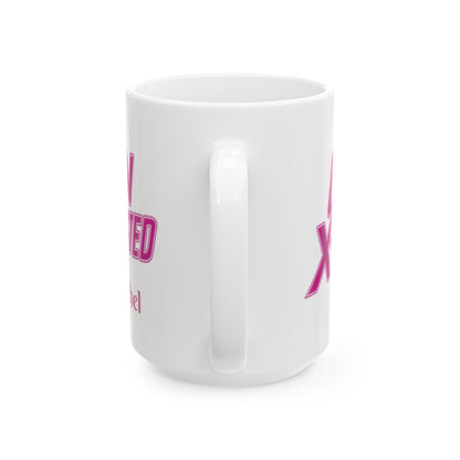 Humorous Gen X-Hausted Ceramic Mug, Personalized Coffee Cup, Custom Tea Mug Gift, Funny Quote Drinkware, Office Gift Ideas