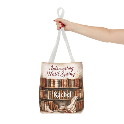 Personalized Introvert Tote Bag - Book Lover's Accessory, Everyday Use, Literary Gift, Spring Vibes, Book Club Essentials