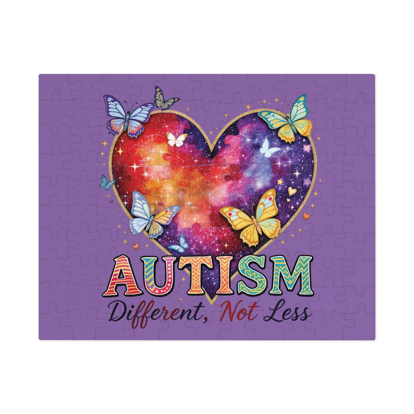 Autism 'Different Not Less' Jigsaw Puzzle with Tin