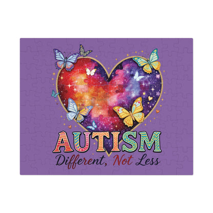 Autism 'Different Not Less' Jigsaw Puzzle with Tin