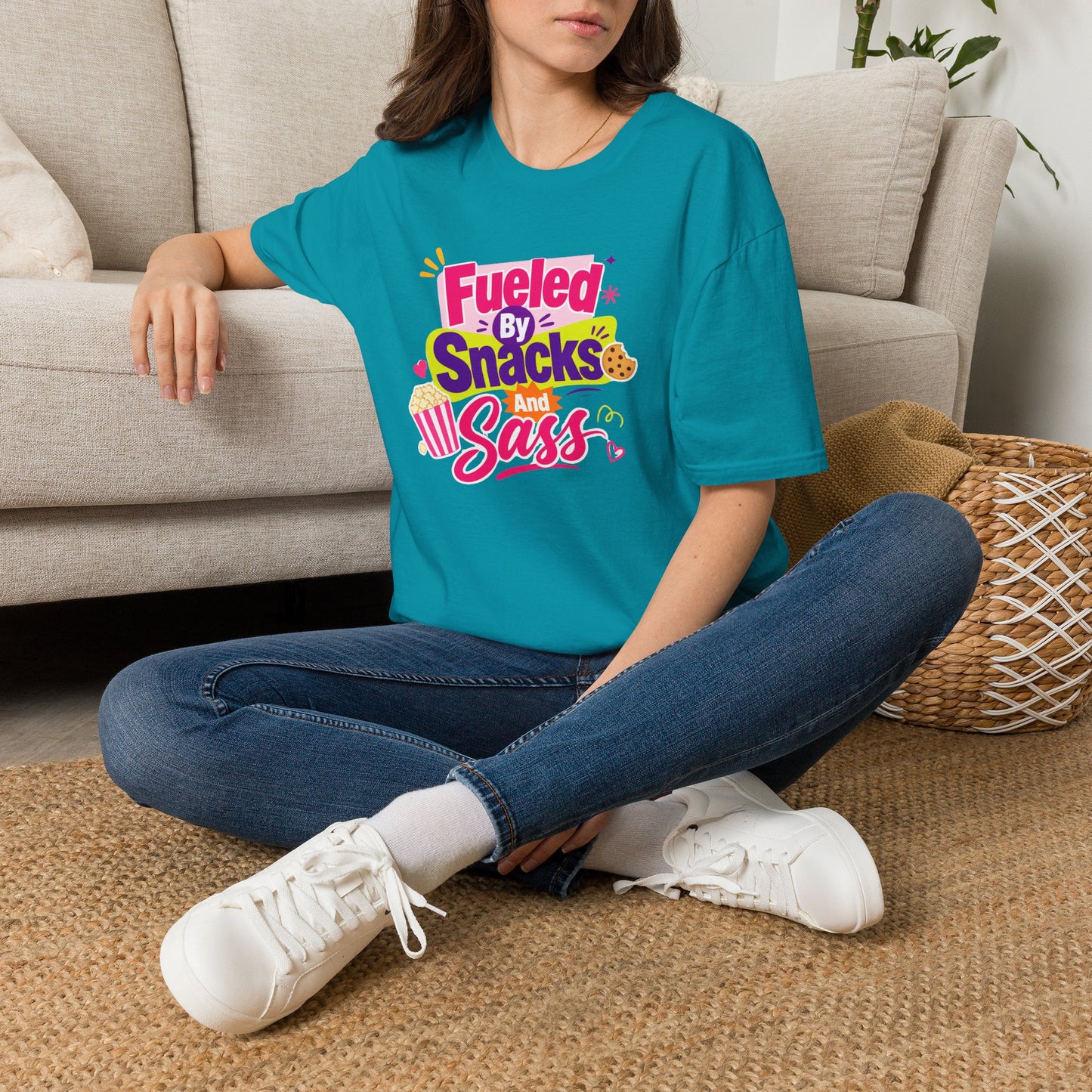 Fueled by Snacks and Sass T-Shirt | Snack Quote Tee