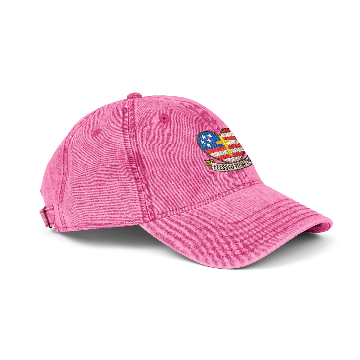 Embroidered Cap Blessed to Be Free - Vintage Freedom Hat, Retro Baseball Cap, Distressed Dad Cap for Men and Women, Adjustable Unisex Hat,