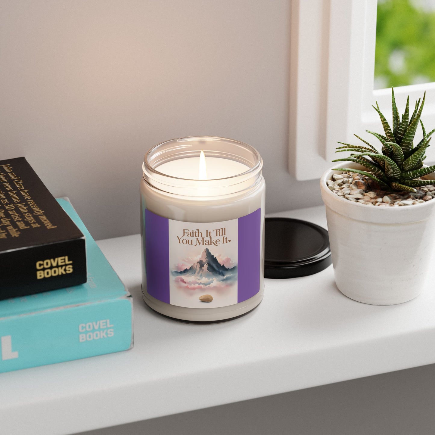 Inspirational Scented Soy Candle - Faith It Till You Make It, Motivational Gift, Relaxation Candle, Home Décor, Positive Vibes