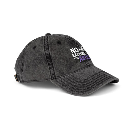 Vintage Embroidered Cap with Anti-Abuse Message - Casual Hat for Awareness, Support Events, Fundraisers, Gifts, Summer Days