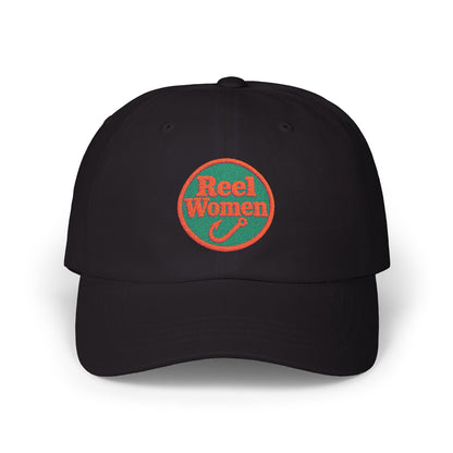 Reel Women embroidered logo Dad Cap | Baseball Hat, Fishing Theme