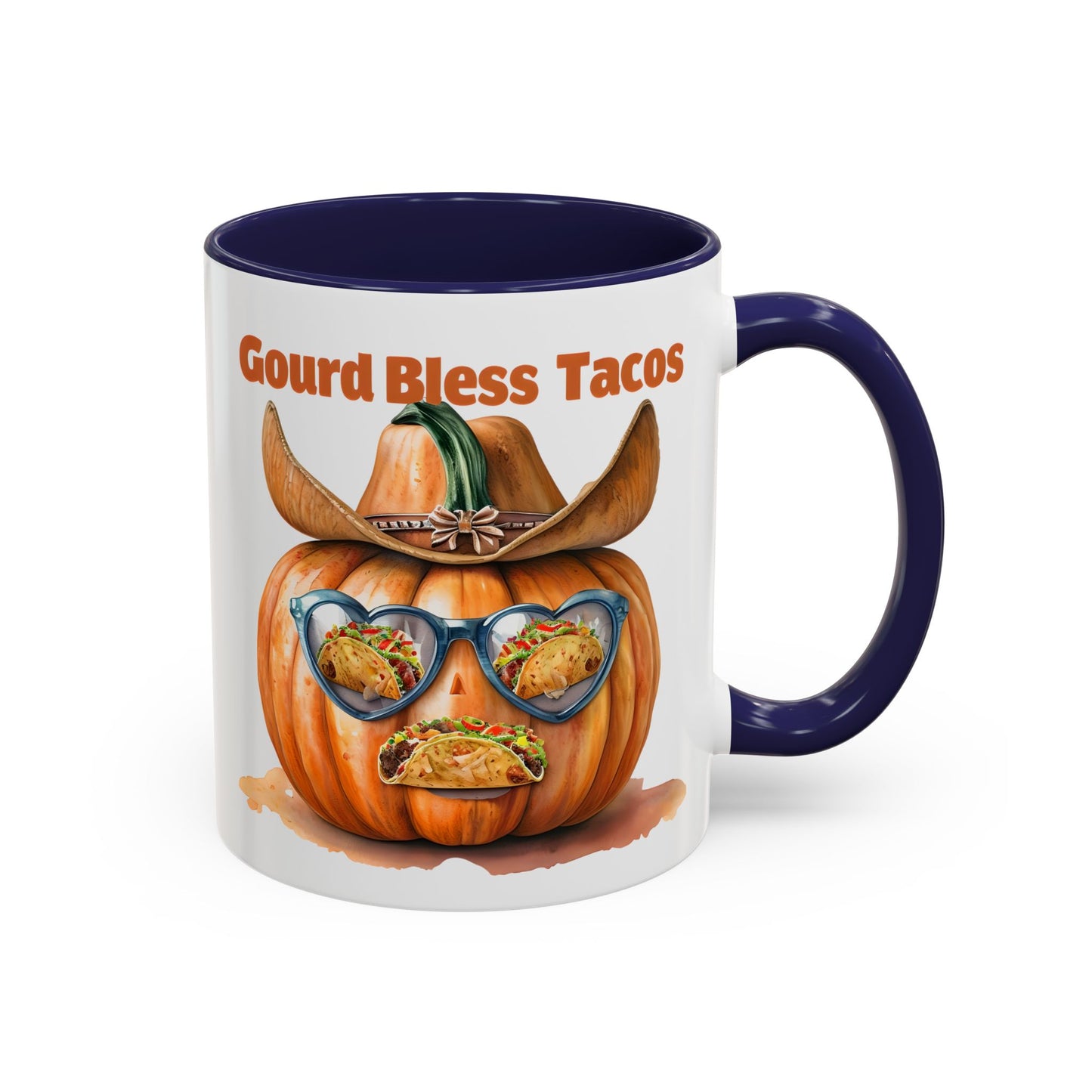 Gourd Bless Tacos Coffee Mug - Perfect for Fall, Halloween, Thanksgiving, Taco Lovers, Kitchen Decor
