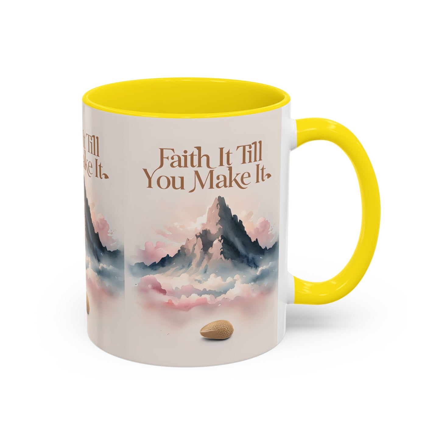 Faith It Till You Make It Coffee Mug, Motivational Drinkware, Inspirational Gift, Morning Coffee Cup, Self-Help Mug