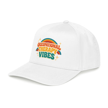 Occupational Therapy Vibes Cap | Retro Rainbow Mid Profile Baseball Cap