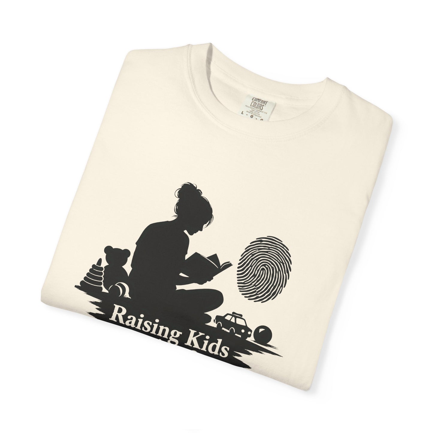 Raising Kids and Reading Crime T-shirt | Mom Reader Detective Design
