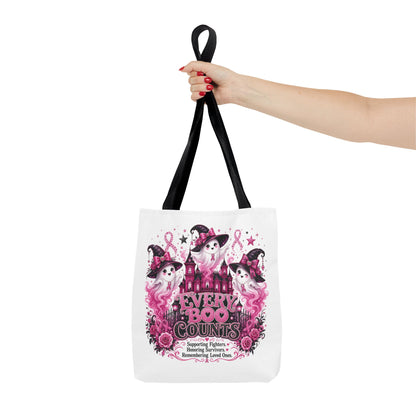 Every Boo Counts Tote Bag | Breast Cancer Awareness Ghosts