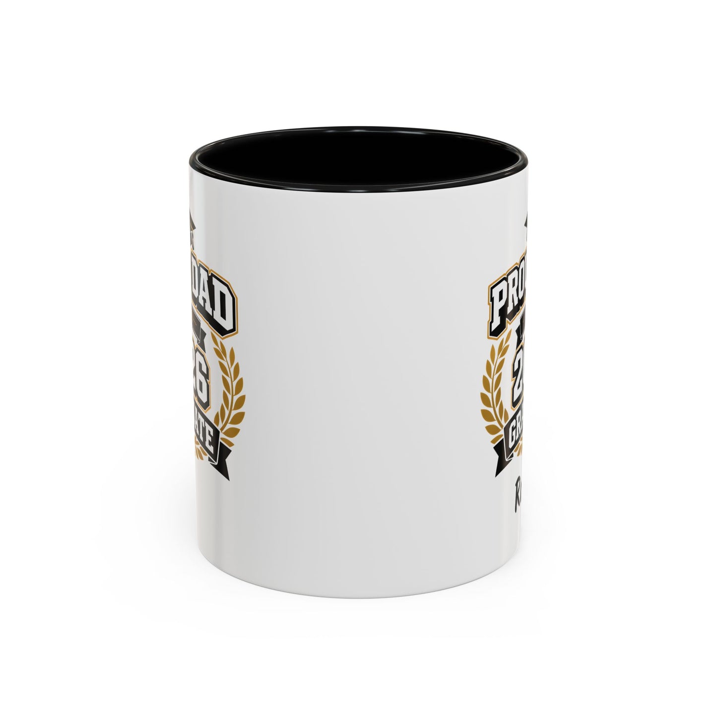 Proud Dad of a 2026 Graduate Mug | Custom Name Accent Coffee Mug