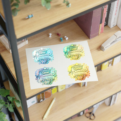 Completed One Domestic Side Quest Sticker Sheet | Cute Achievement Badge Stickers