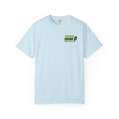 Dink Drink Repeat T-shirt | Pickleball Paddle Graphic