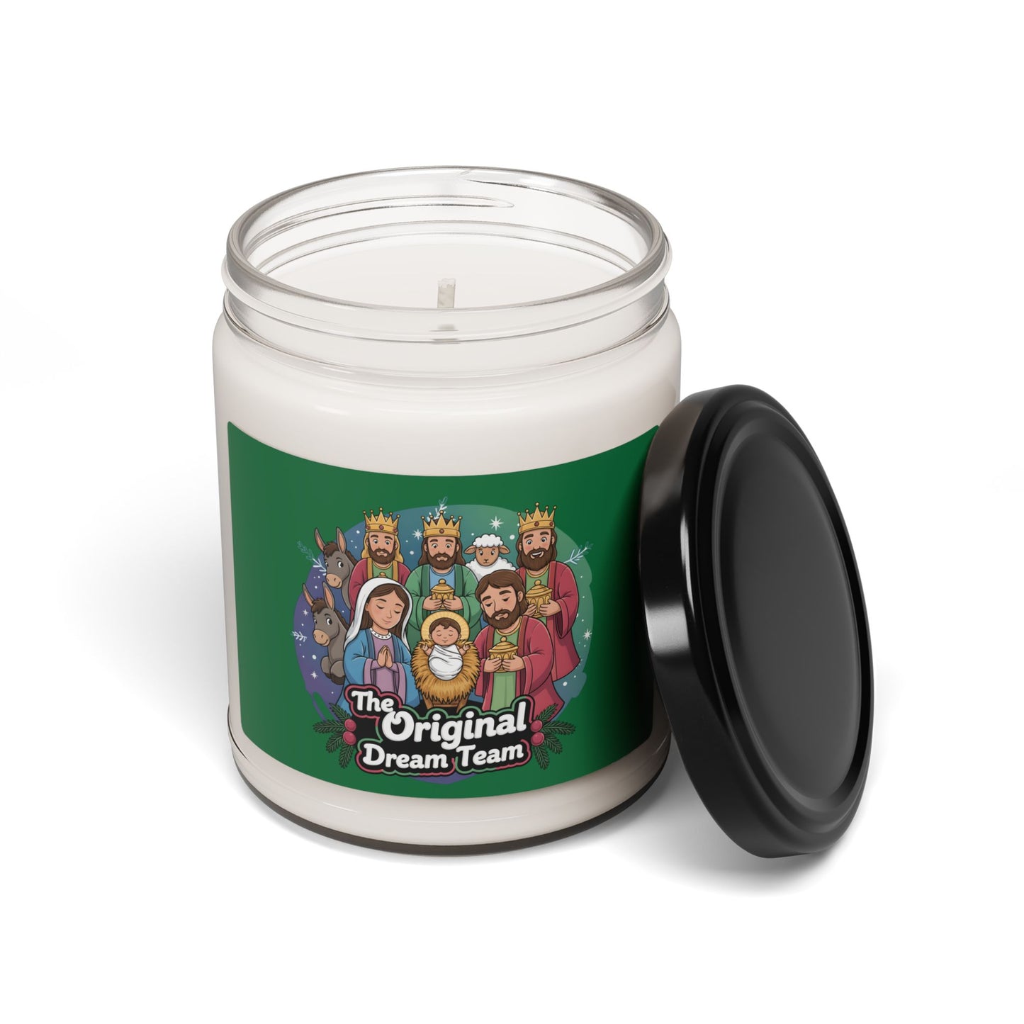 Nativity 'The Original Dream Team' Candle, Soy Jar 9oz | Christmas Decor
