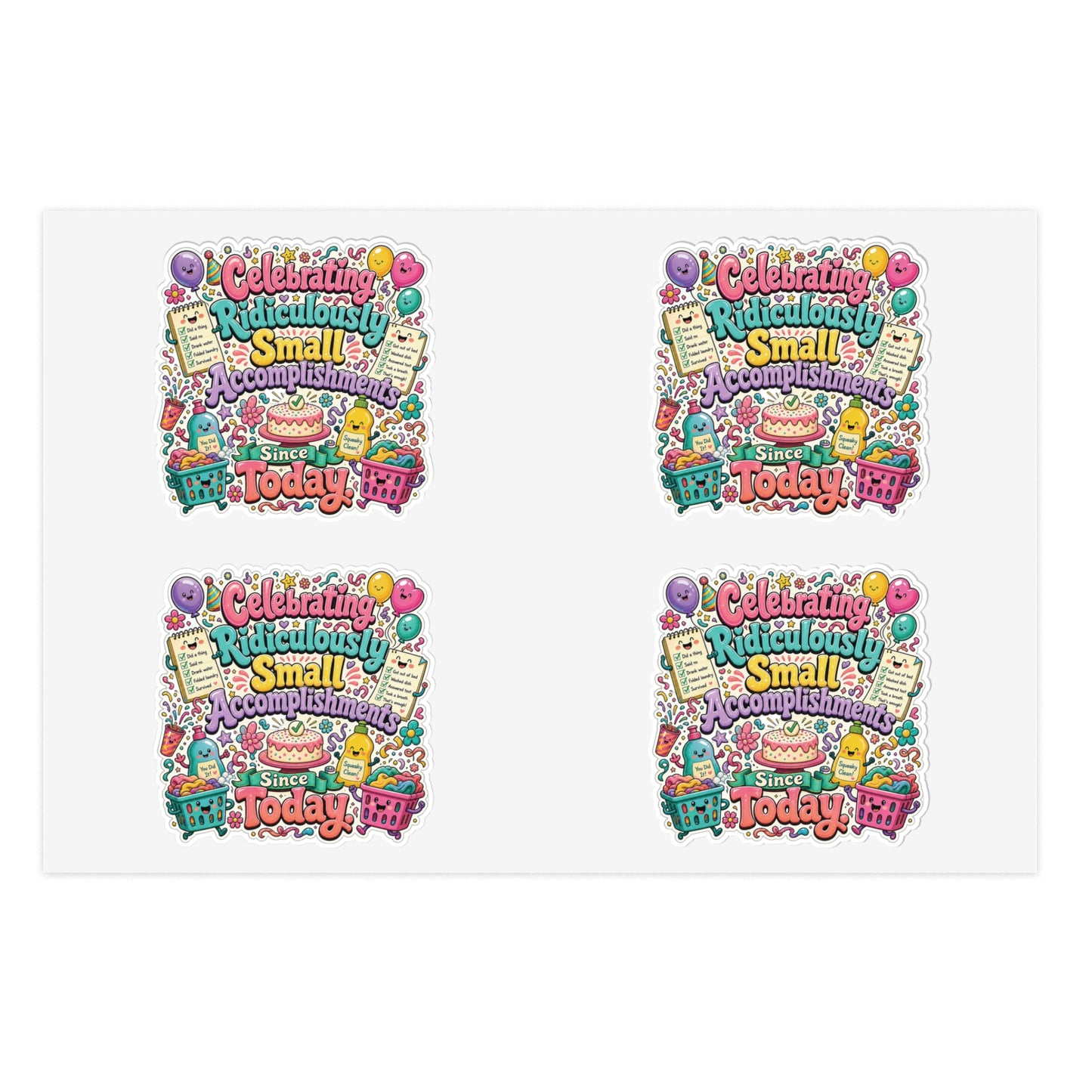 Celebrating Ridiculously Small Accomplishments Sticker Sheets | Cute Planner Stickers, Motivational Scrapbook Decals