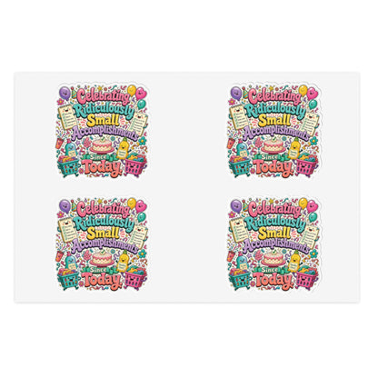 Celebrating Ridiculously Small Accomplishments Sticker Sheets | Cute Planner Stickers, Motivational Scrapbook Decals