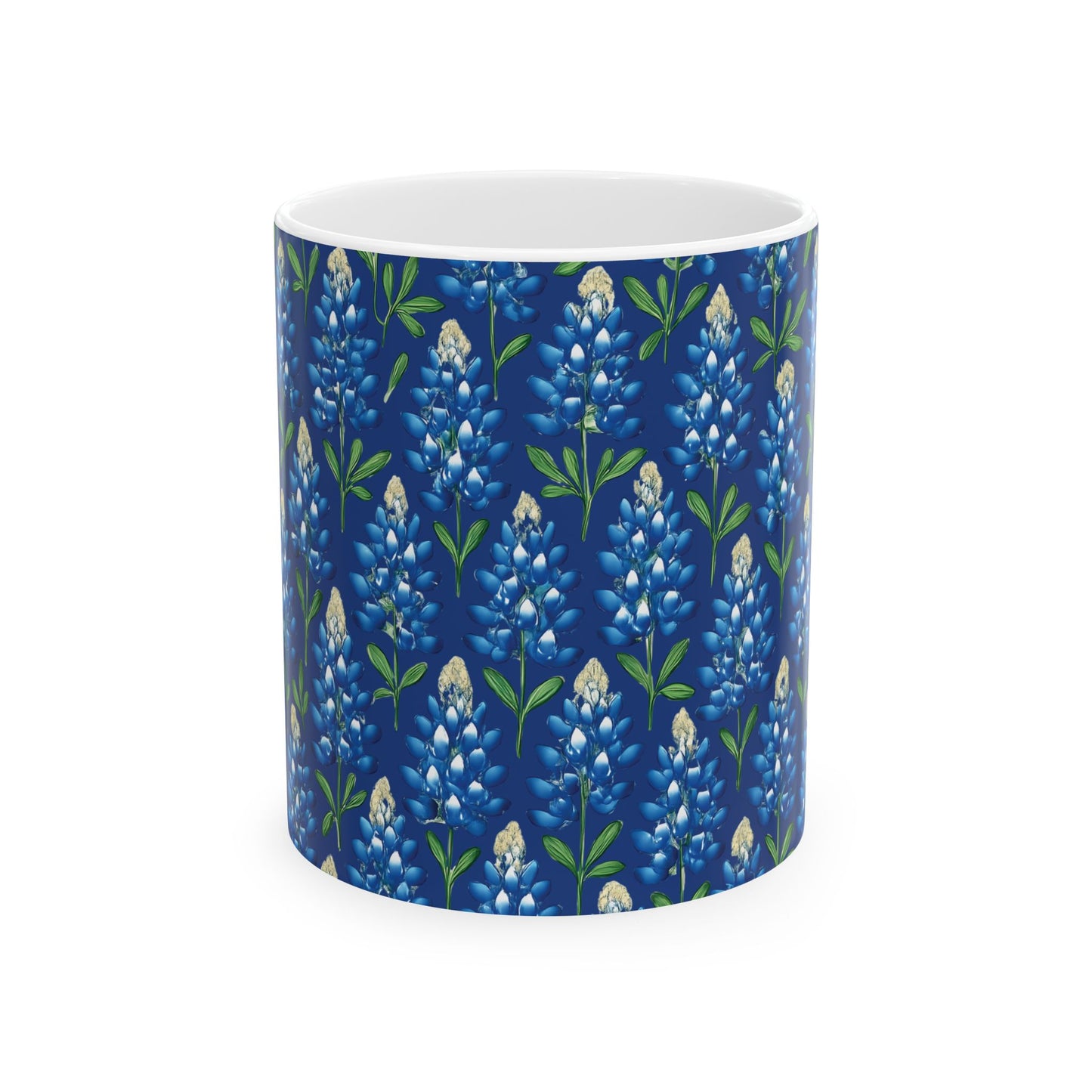 Texas Bluebonnet Ceramic Mug, Floral Pattern Coffee Cup, Southwestern Drinkware, Botanical Tea Mug, Gift for Gardeners, Home Decor