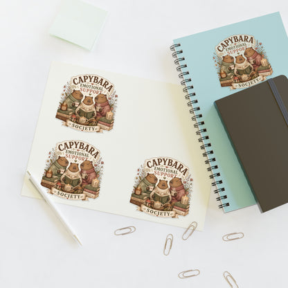 Capybara Emotional Support Society sticker sheet | Capybara stickers, kawaii animal decal