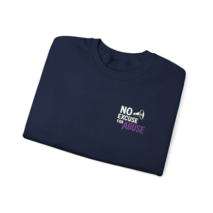 Awareness Sweatshirt - Unisex Heavy Blend™ Crewneck Sweatshirt, Domestic Violence Support Jumper, No Excuse For Abuse
