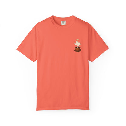 Blessings Brewed T-Shirt, Faith-Inspired Tee, Coffee Lover Gift, Texas Pride Apparel, Unisex Casual Wear