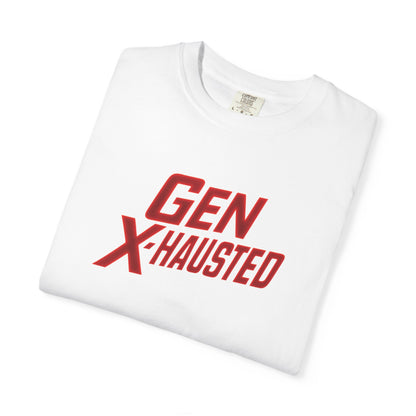 Gen X-Hausted Unisex T-Shirt, Vintage Style Tee, Funny Gift for Gen X, Casual Wear, Humor Shirt