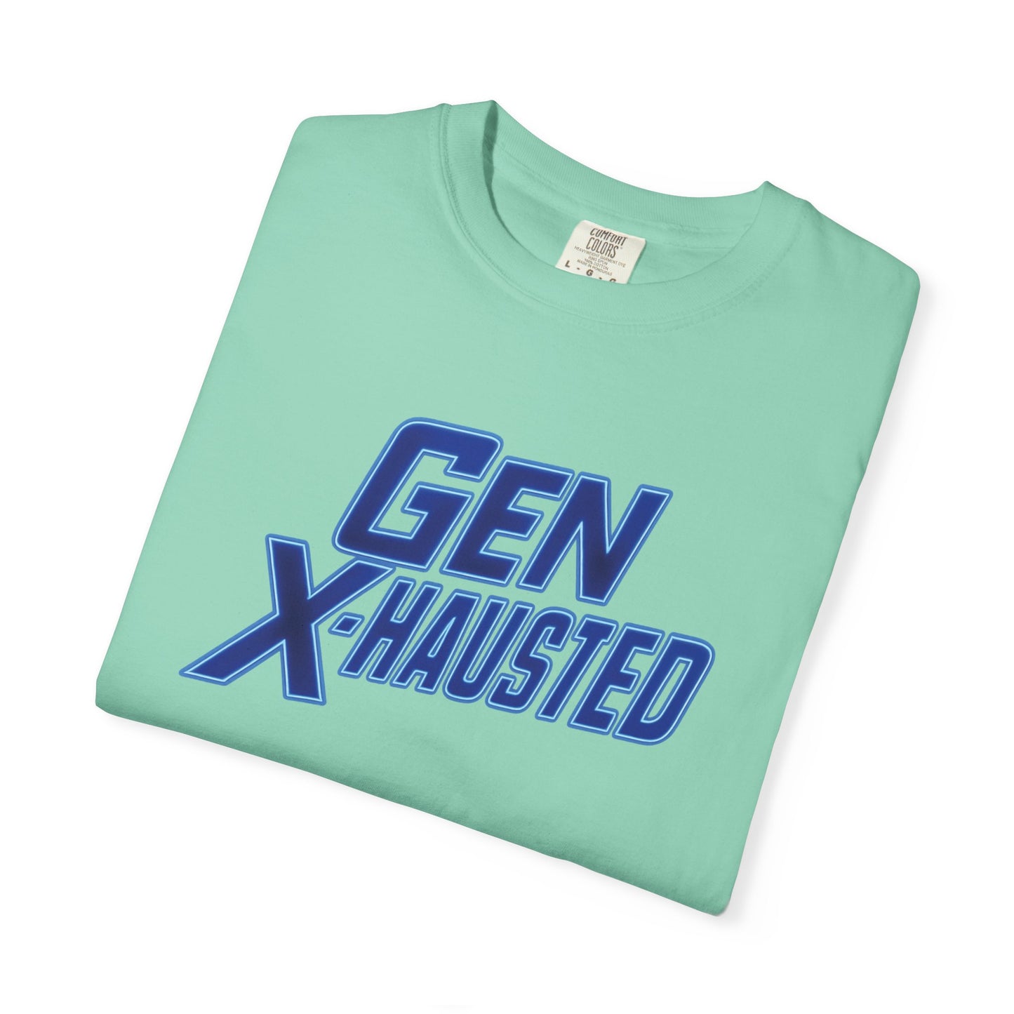 Gen X-Hausted Unisex T-shirt, Forgot Again Found Out Funny Tee, Gen X Humor Gift, Retro 80s 90s Shirt, Vintage Style Clothing