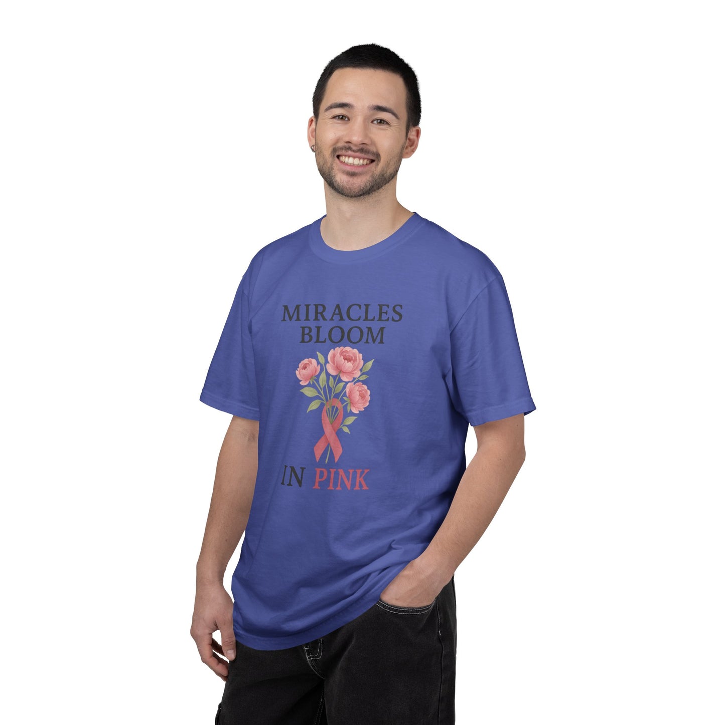 Breast Cancer Awareness T-Shirt, Floral Design for Charity Events, Gifts for Survivors, Unisex Apparel, Supportive Fashion