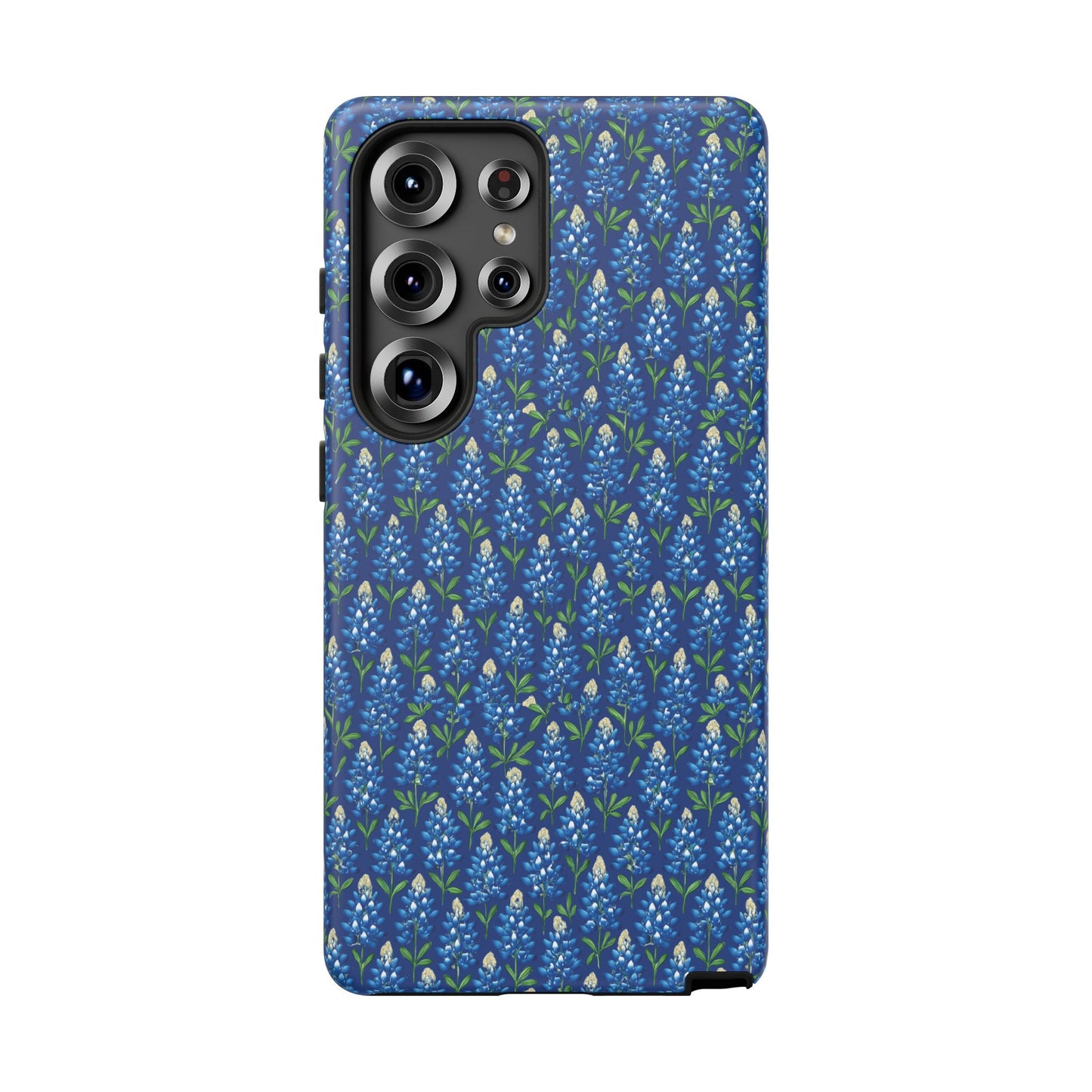 Phone Case, Texas Bluebonnet Tough Case, Navy Floral Phone Cover, Protective iPhone Case, Samsung Galaxy Case, Texas Wildflower Gift