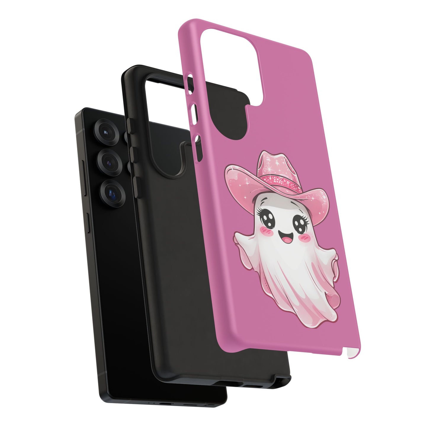 Cute Ghost Phone Case - Fun, Whimsical, Kawaii, Halloween, Gift Idea, Pink Ghost Design