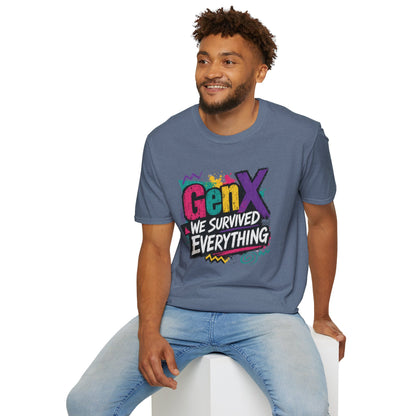 Gen X We Survived Everything T-Shirt | 90s Retro Graphic Tee