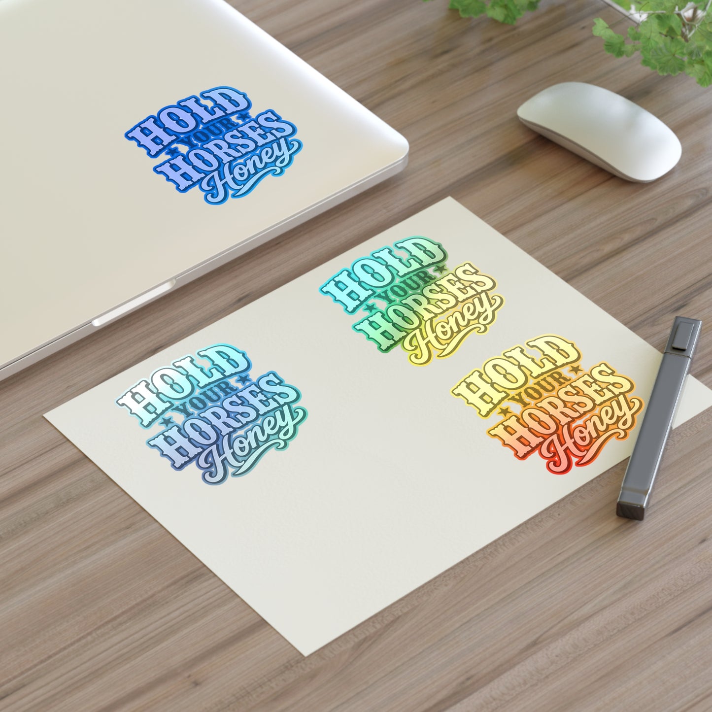 Hold Your Horses Honey Sticker Sheet | Western Retro Phrase Stickers