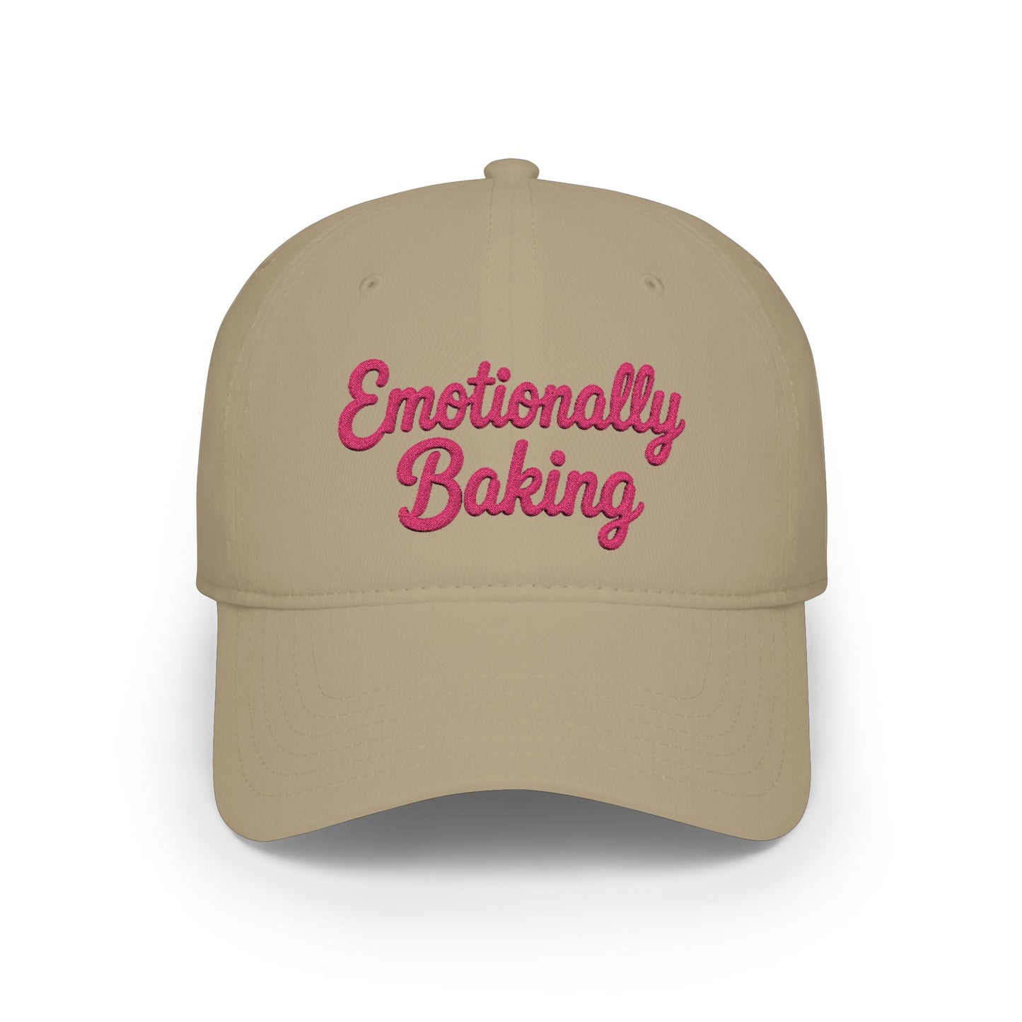 Emotionally Baking Cap | Embroidered Script Baseball Cap