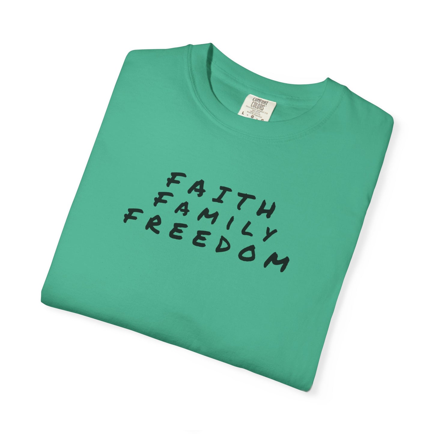 Faith Family Freedom Unisex T-shirt, Christian Tee, Faith Over Fear Shirt, Religious Apparel, Inspirational Clothing