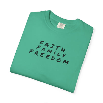 Faith Family Freedom Unisex T-shirt, Christian Tee, Faith Over Fear Shirt, Religious Apparel, Inspirational Clothing