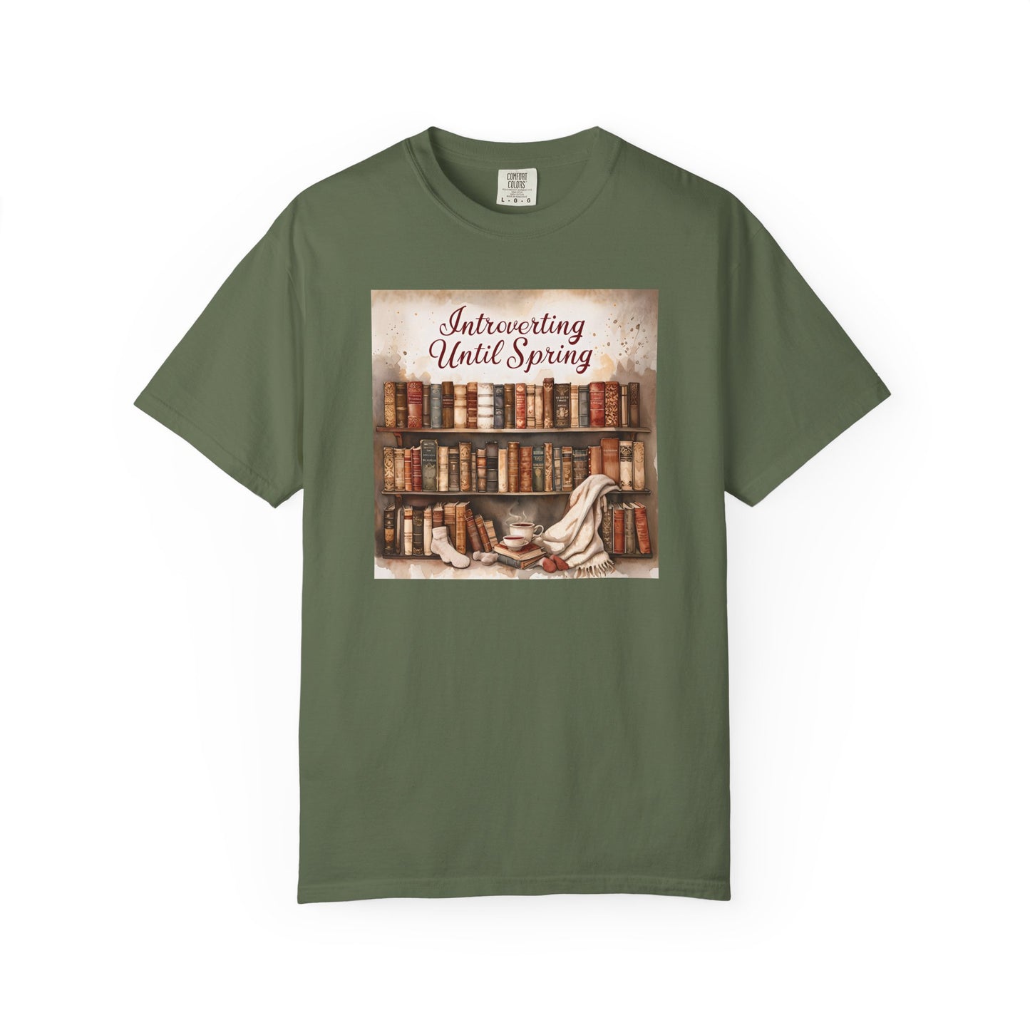 Introverting Until Spring T-Shirt, Cozy Literary Tee, Perfect Gift for Book Lovers, Spring Vibes Shirt, Relaxed Fit Fashion