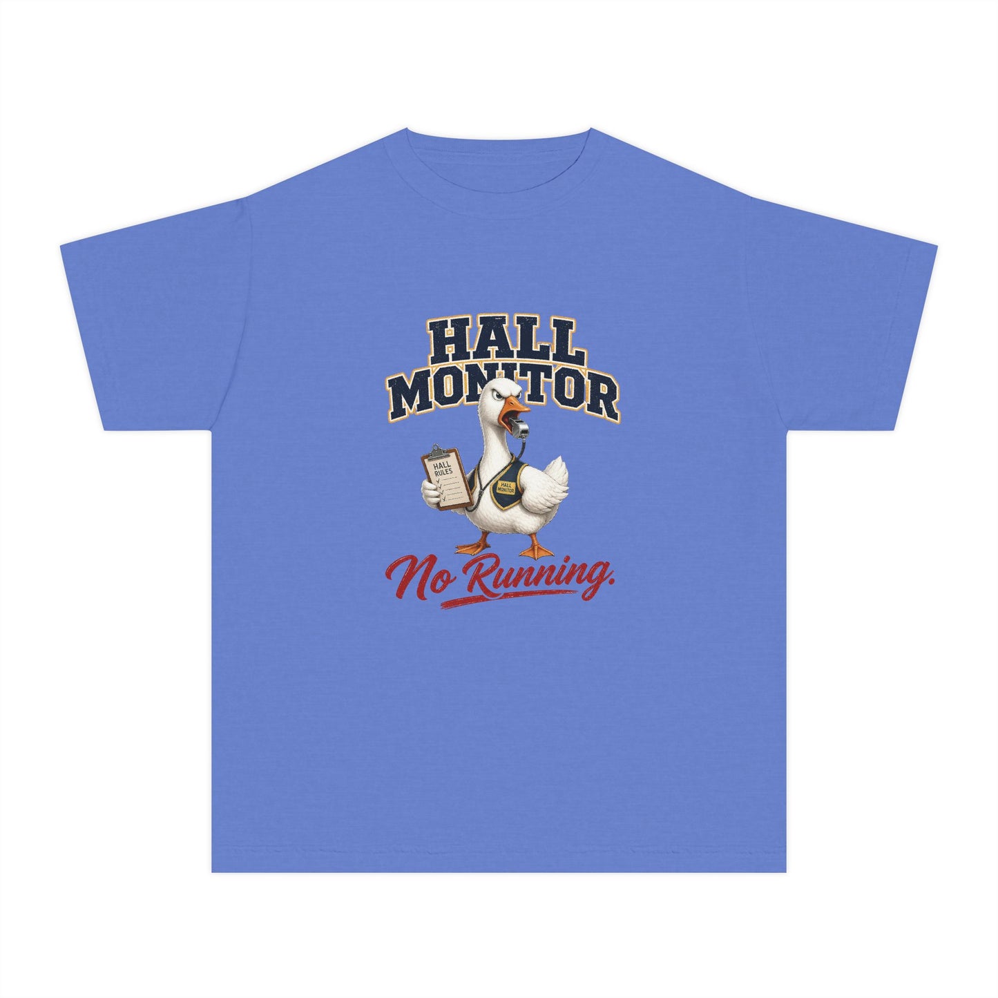 Hall Monitor Goose No Running Tee | Kids school safety shirt