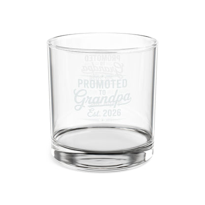 Promoted to Grandpa Est. 2026 Whiskey Glass | Engraved Rocks Glass