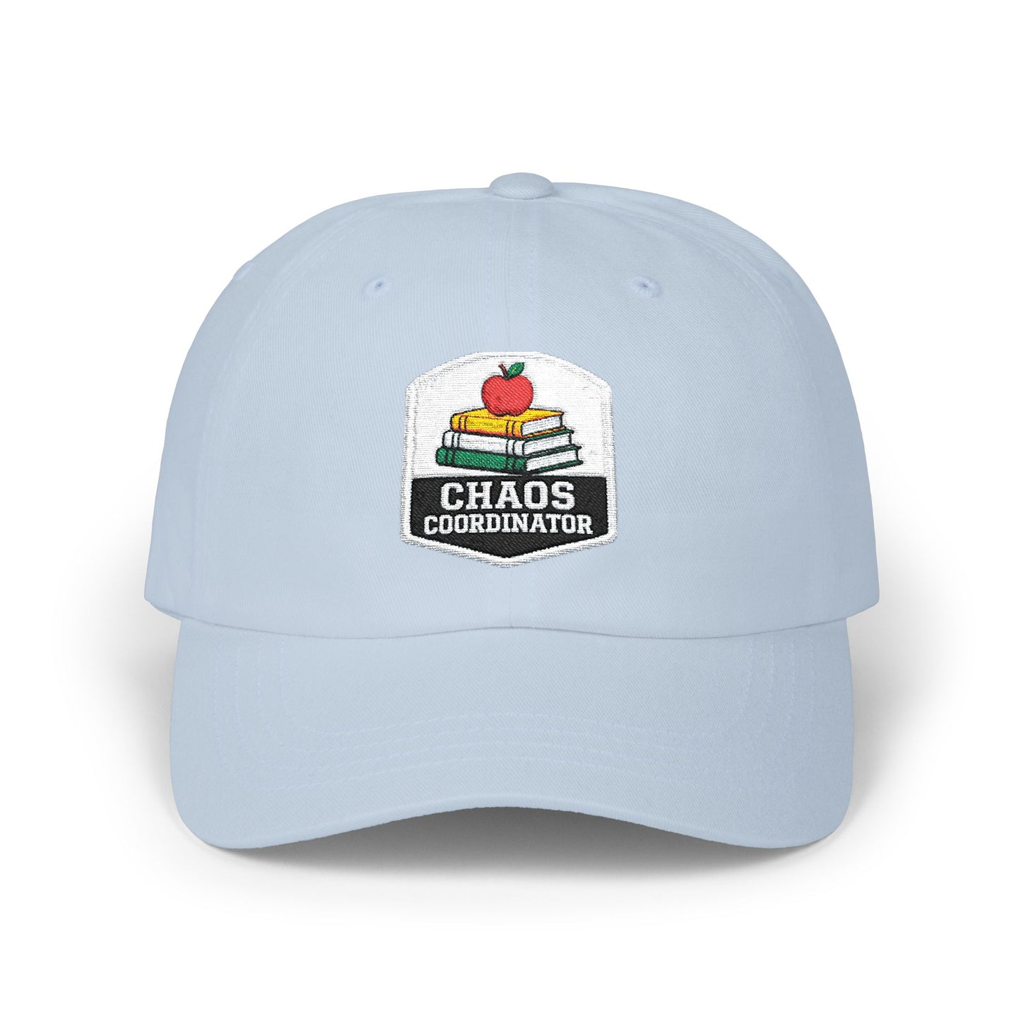 Chaos Coordinator Teacher Dad Cap | Embroidered Books & Apple School Hat
