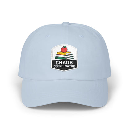 Chaos Coordinator Teacher Dad Cap | Embroidered Books & Apple School Hat