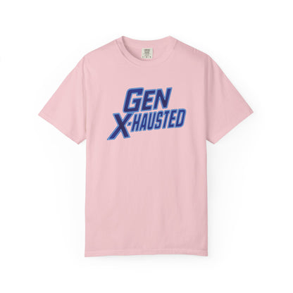 Gen X-Hausted Unisex T-shirt, Forgot Again Found Out Funny Tee, Gen X Humor Gift, Retro 80s 90s Shirt, Vintage Style Clothing