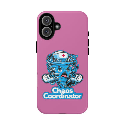 Chaos Coordinator Phone Case, Fun Nurse Gift, Tough Cases for Healthcare Heroes, Unique Cell Phone Cover, Funny Medical Humor/ Pink
